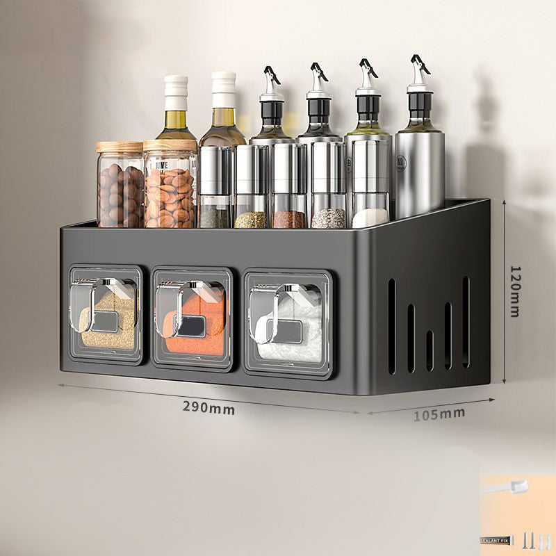 Spice Rack with No Drilling – 3 Clear Drawers