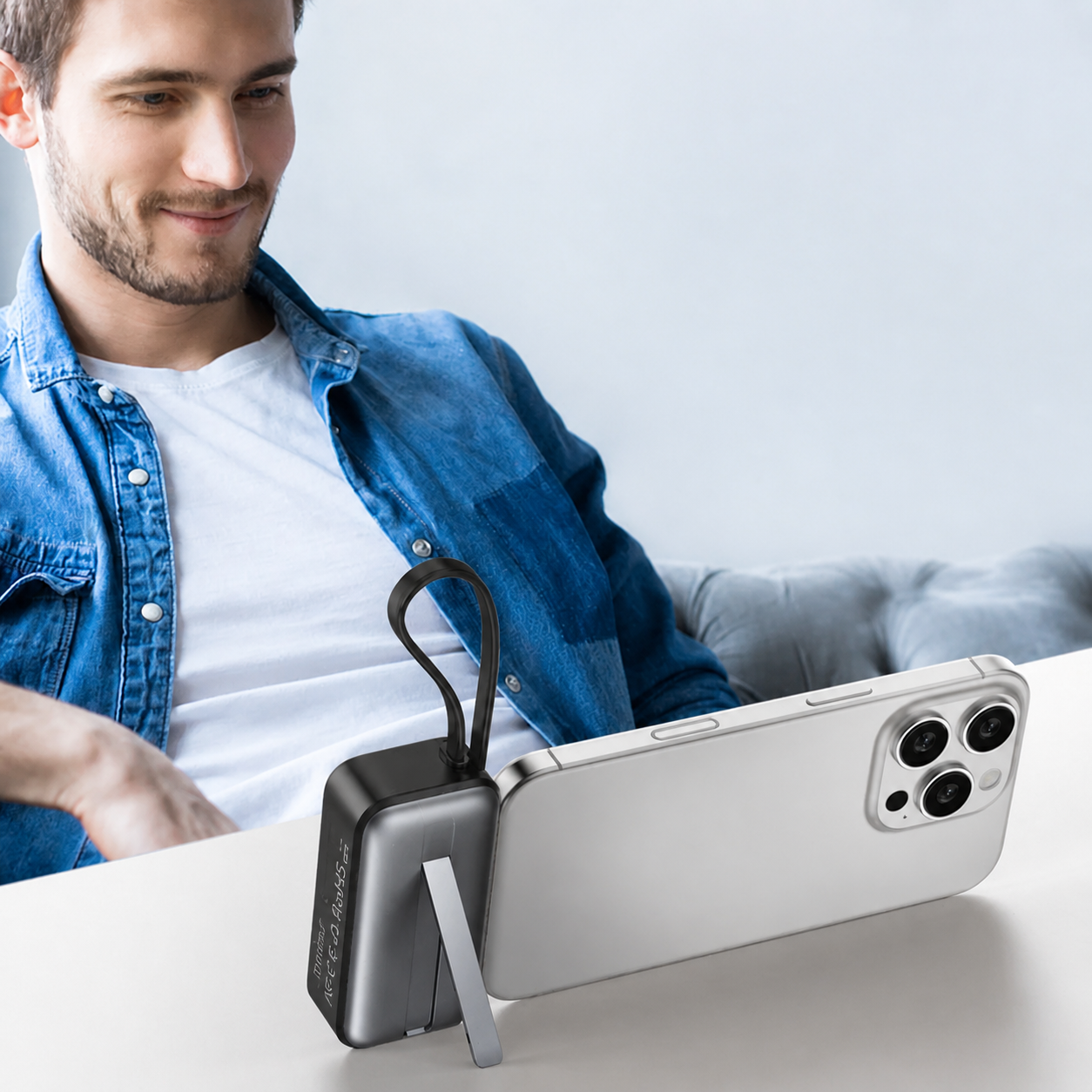 3-in-1 Magnetic Power Bank with Wireless Charging Capability