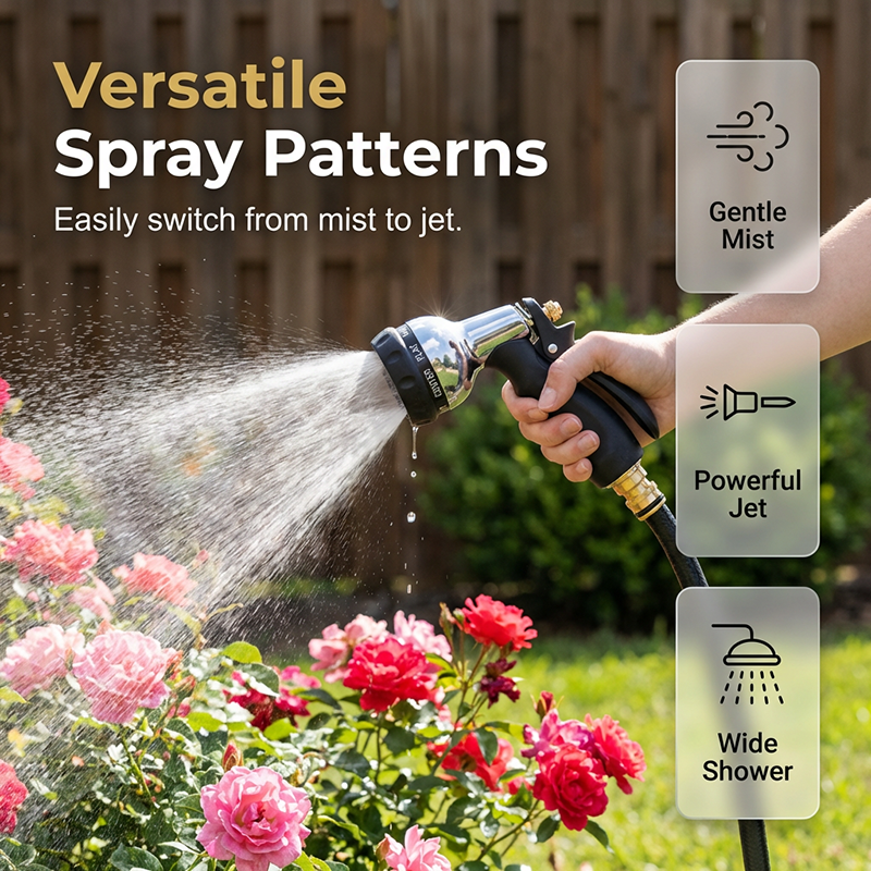 High-Pressure Metal Garden Hose Spray Gun