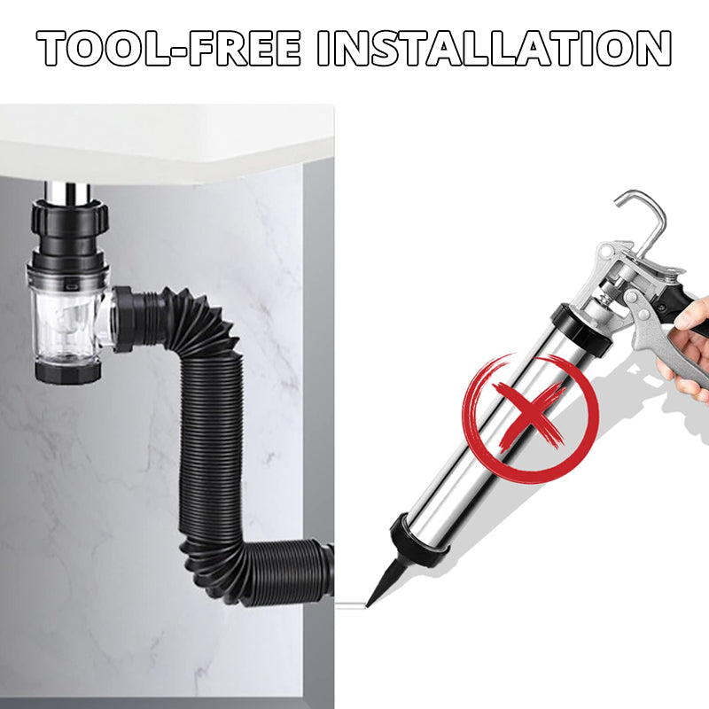 Telescope Drain Pipe with Odor Trap