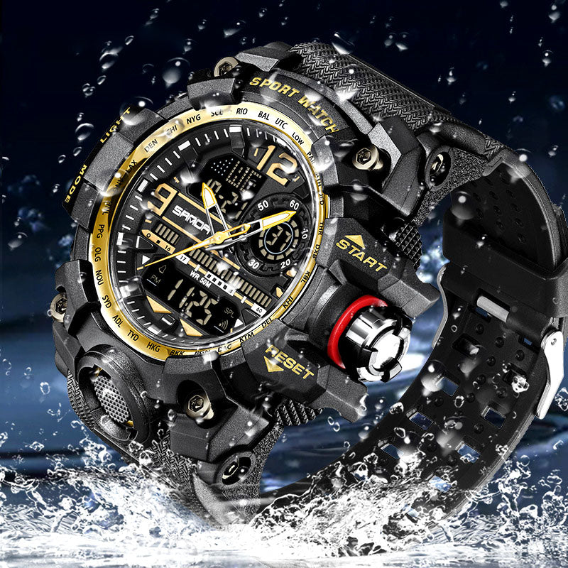 Men's Multi-Function Watch with Luminous Display and Water Resistance