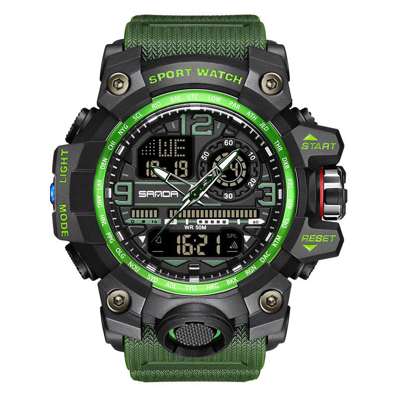 Men's Multi-Function Watch with Luminous Display and Water Resistance