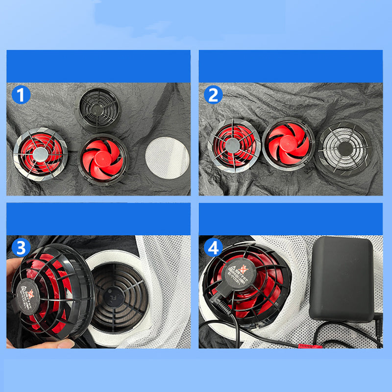 Cooling Vest with Fans and Reflective Strips