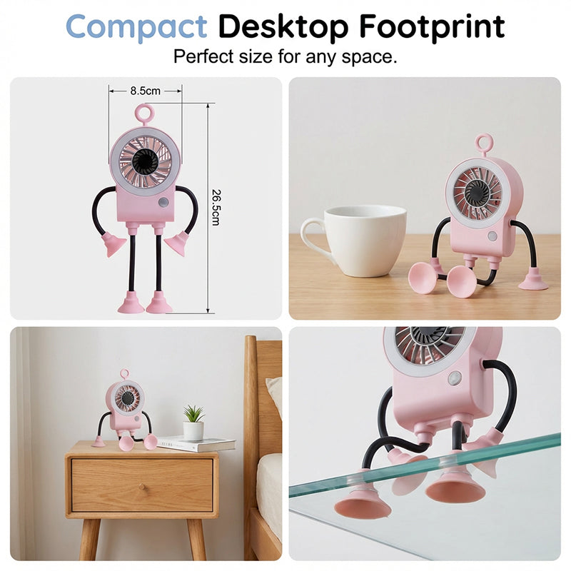 LED Light Robot Table Fan