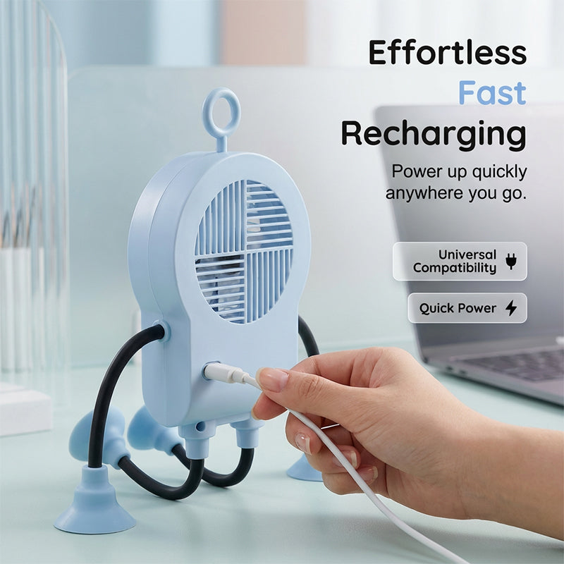 LED Light Robot Table Fan