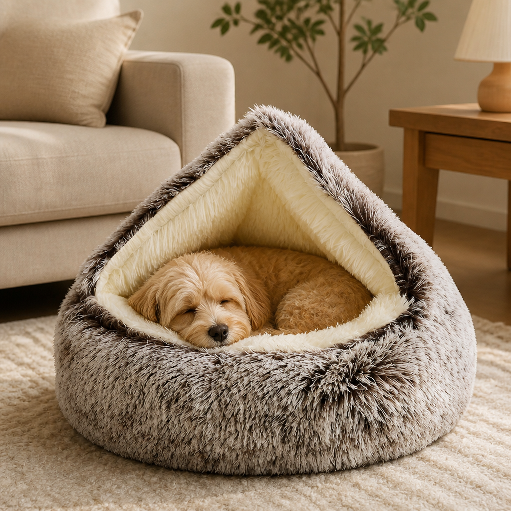 SnuggleNest™ — Wrap Your Pet in Cozy Calm for Blissful, Stress-Free Sleep