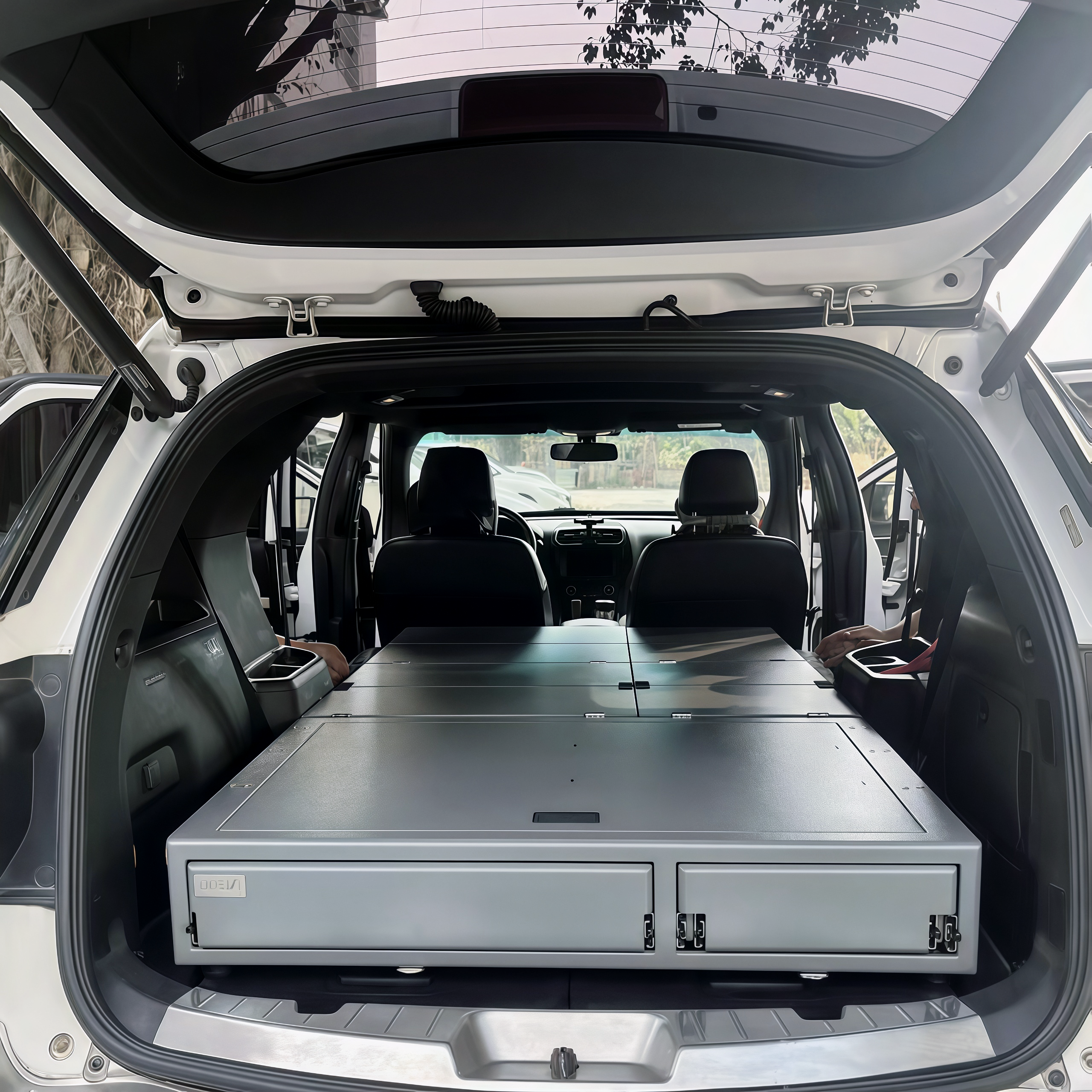 Sleeping Platform for SUV Camping with Storage Drawers