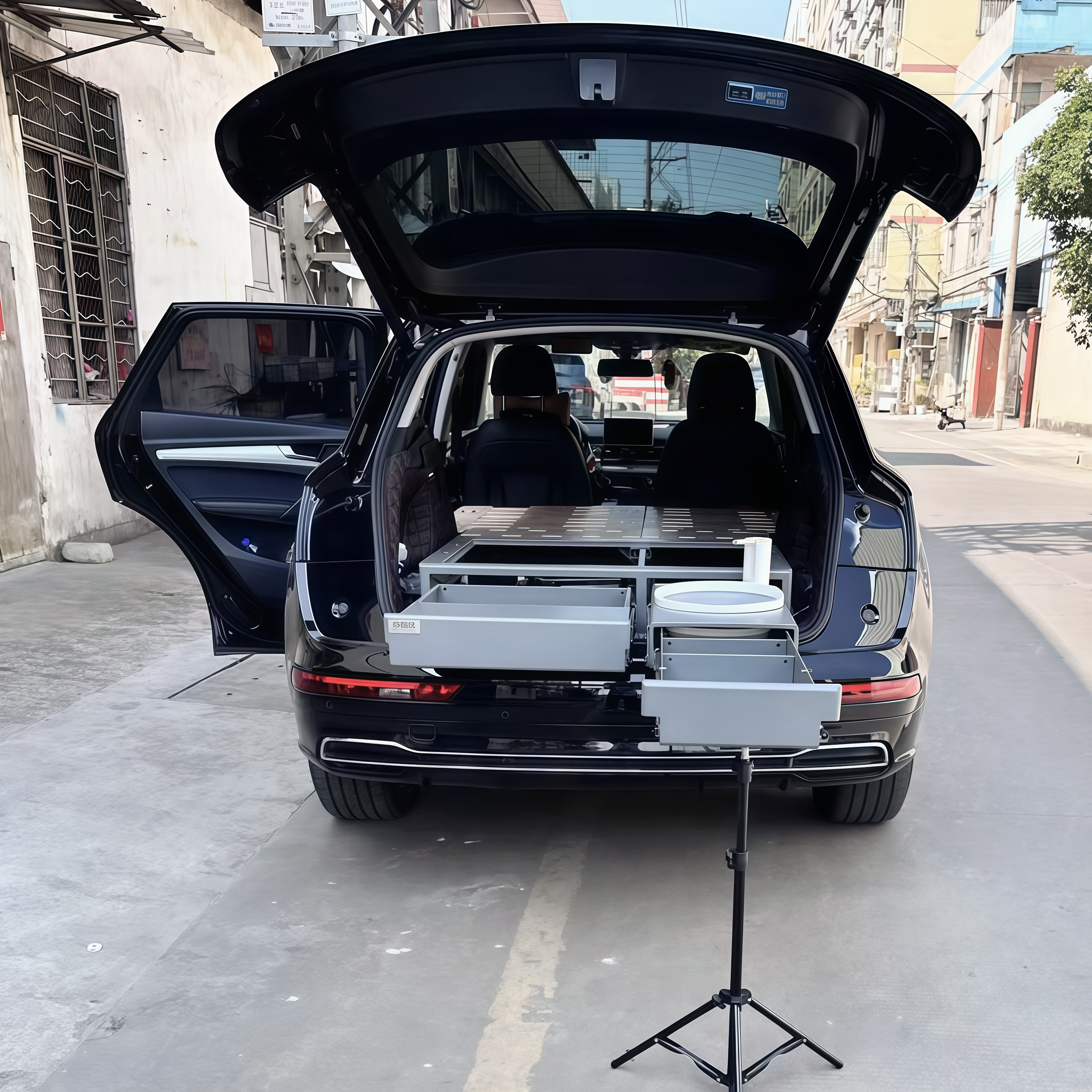 Sleeping Platform for SUV Camping with Storage Drawers