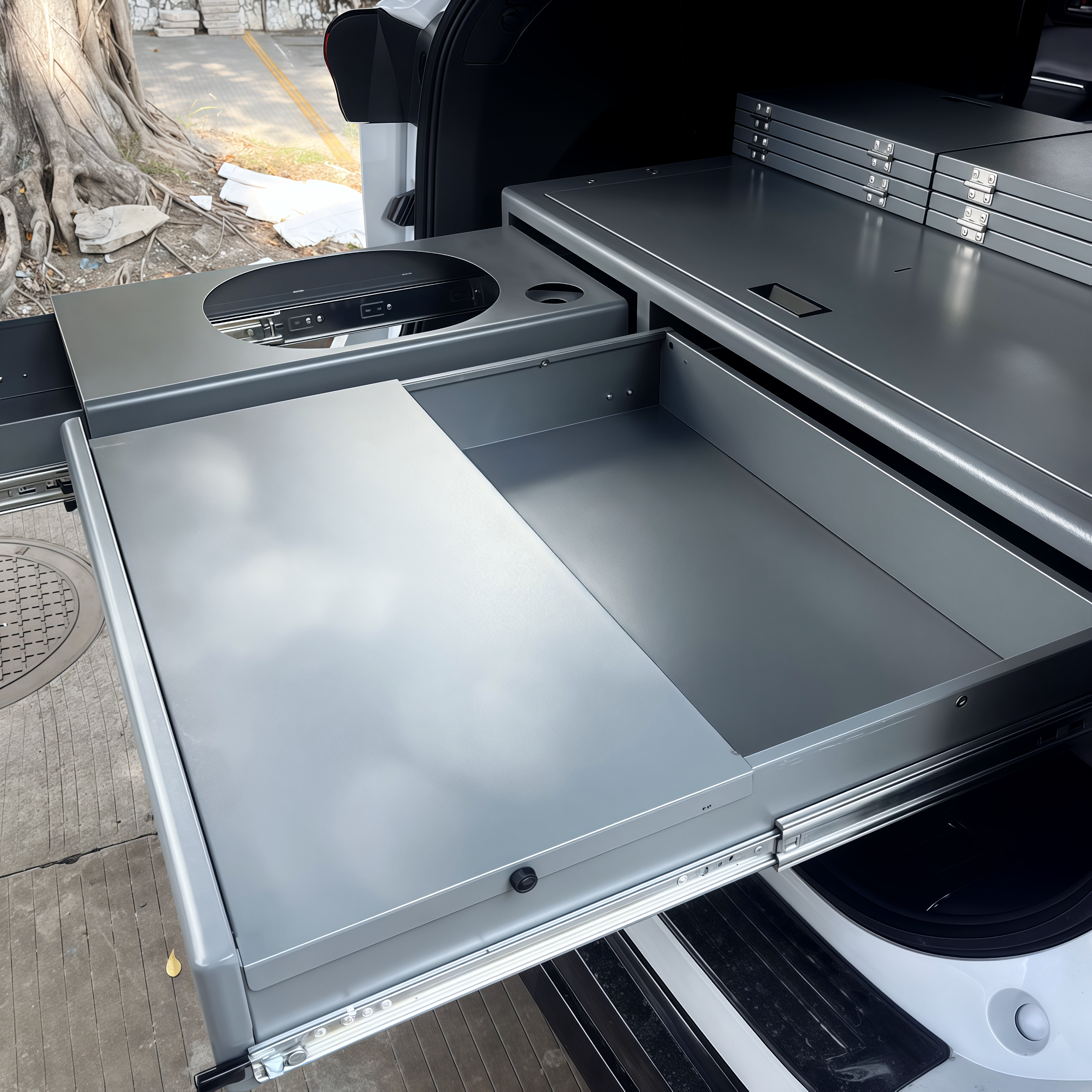 Sleeping Platform for SUV Camping with Storage Drawers