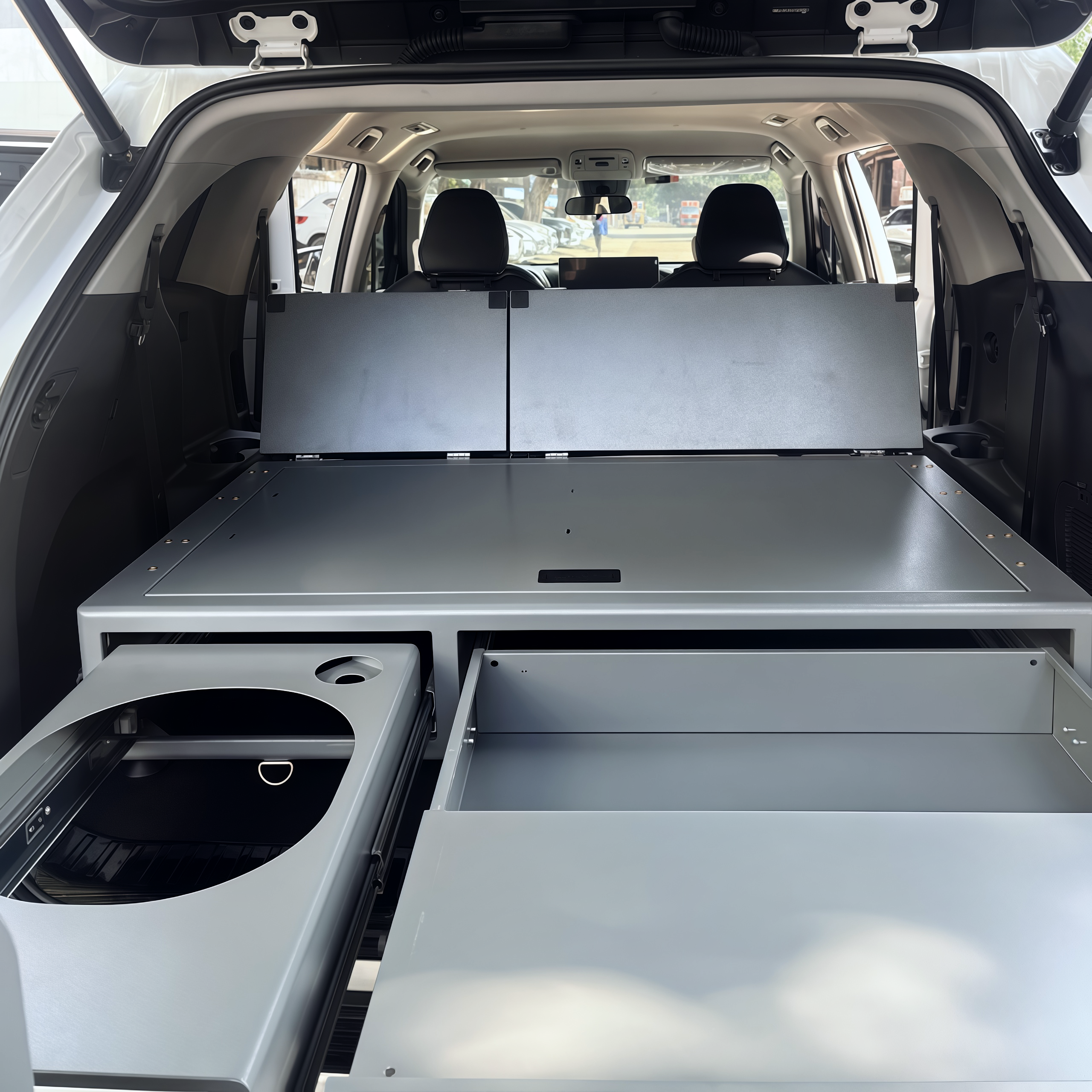 Sleeping Platform for SUV Camping with Storage Drawers
