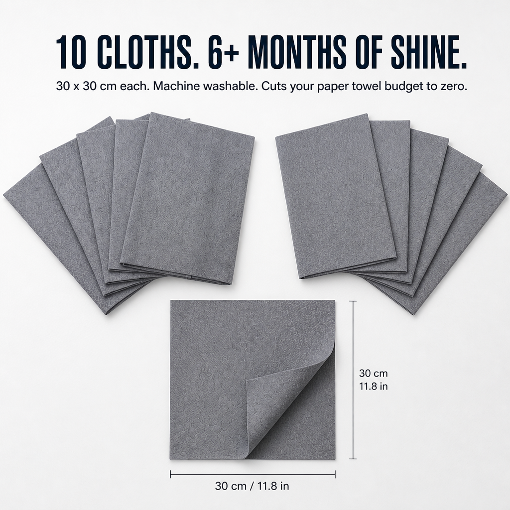 LumaClean™ — Wipe Glass, Mirrors & Car Windows Streak-Free Using Just Water