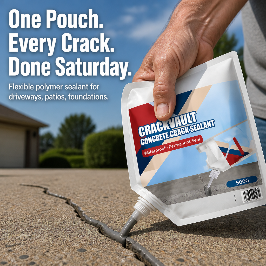 CrackVault™ — Fill, Seal & Waterproof Concrete Cracks In Under 10 Minutes