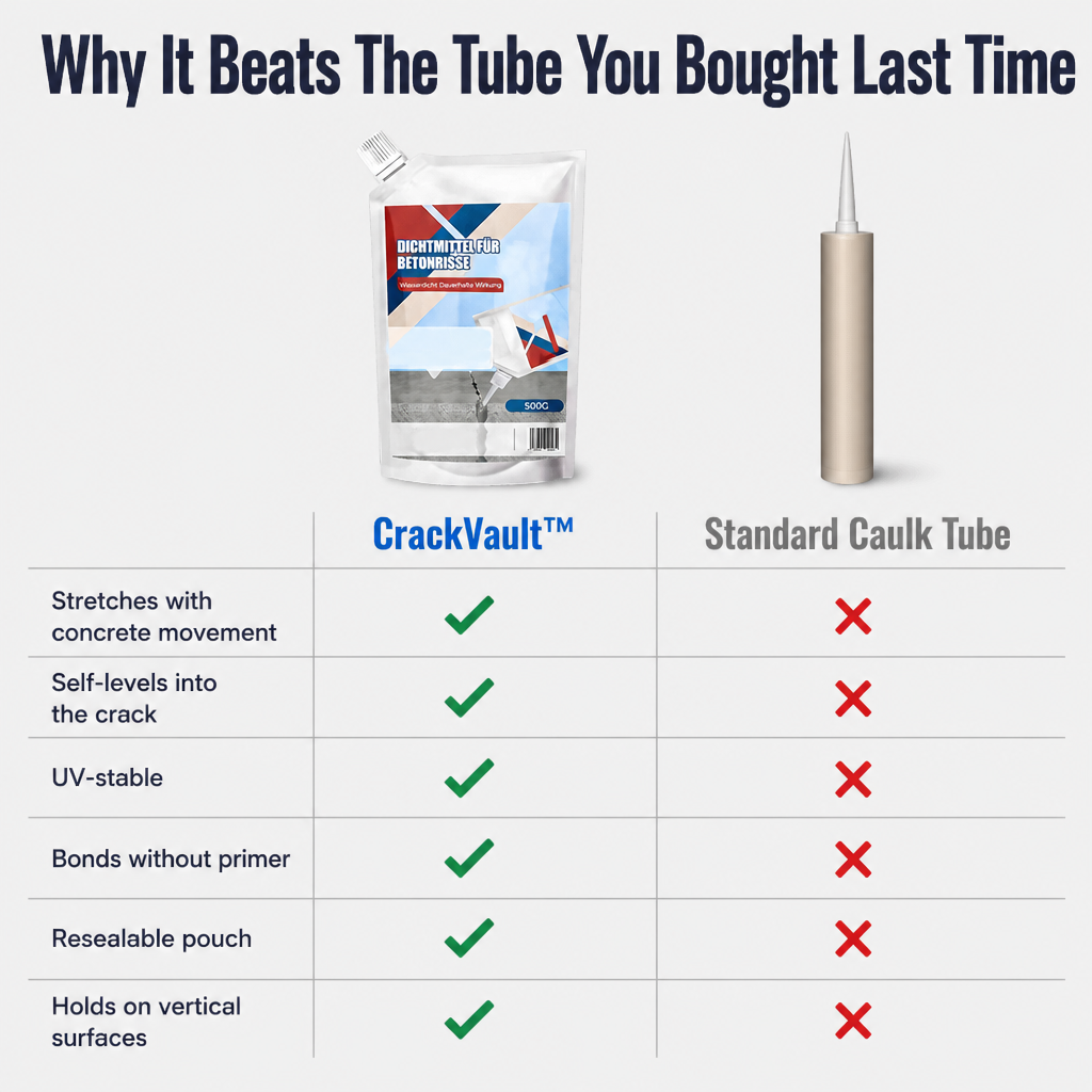 CrackVault™ — Fill, Seal & Waterproof Concrete Cracks In Under 10 Minutes