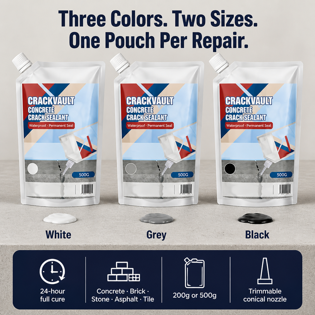 CrackVault™ — Fill, Seal & Waterproof Concrete Cracks In Under 10 Minutes