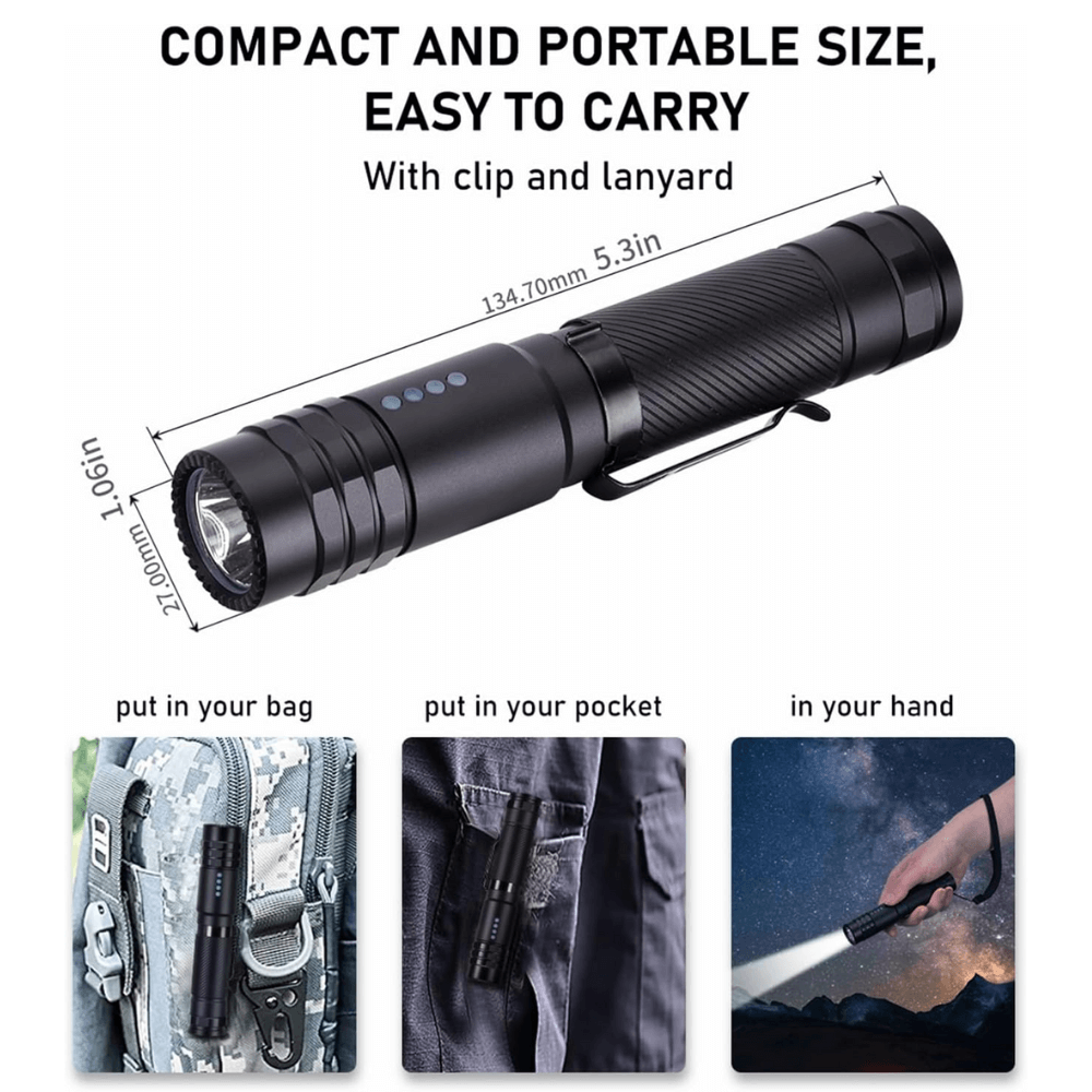 2000 Lumen Pocket Tactical Flashlight