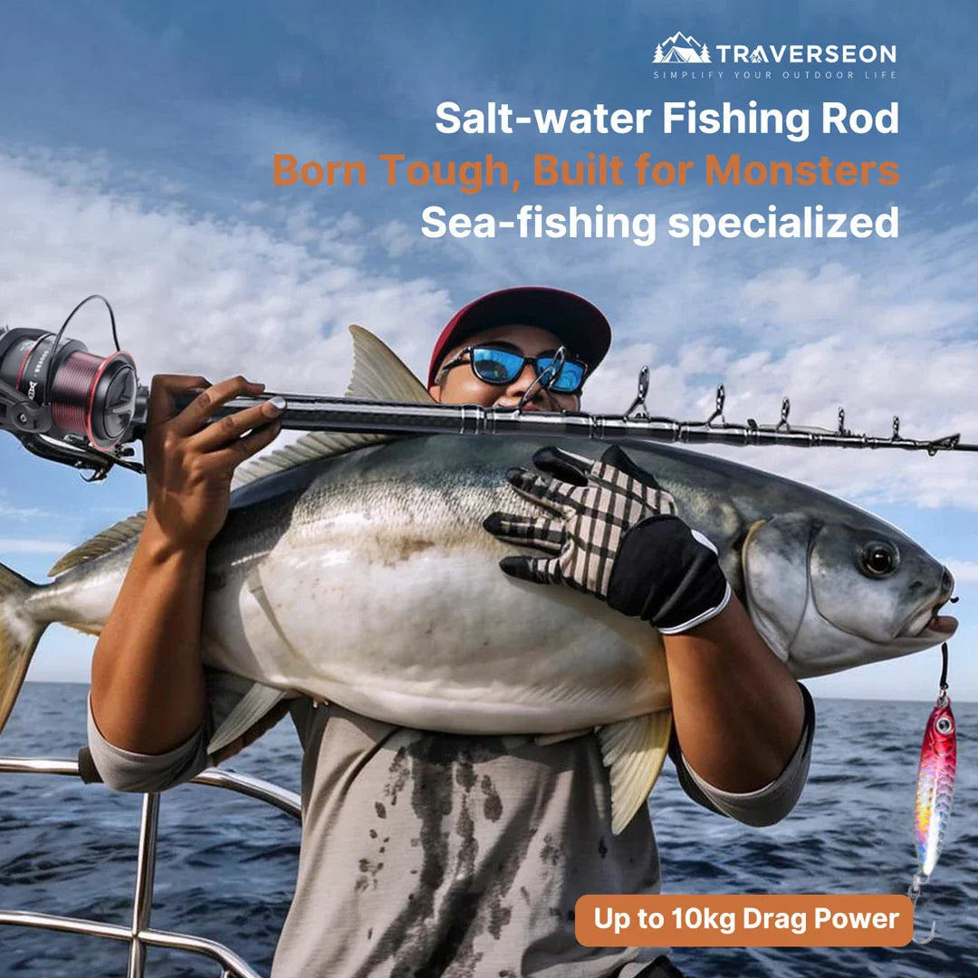 Carbon Fiber Fishing Rod with Telescopic Design