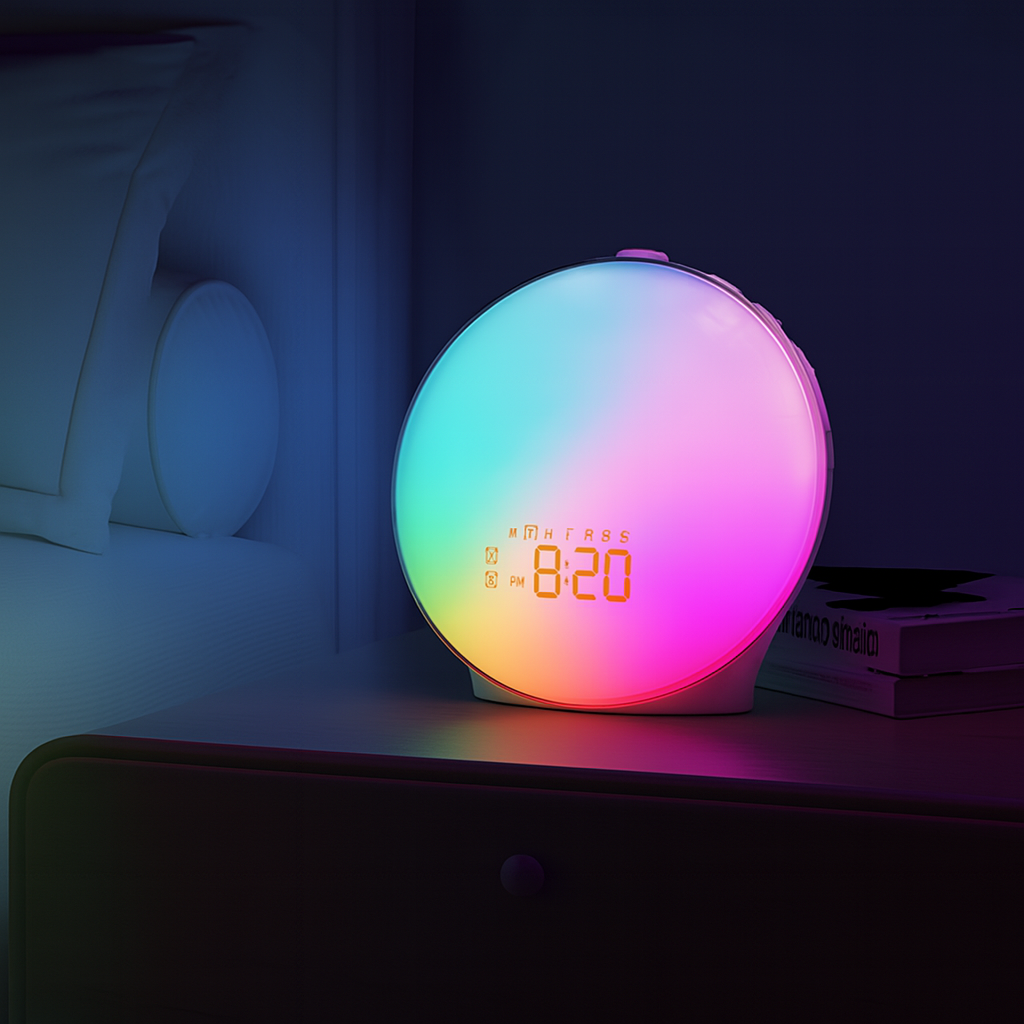 Smart Alarm Clock with Sunrise Simulation and Light Therapy功能
