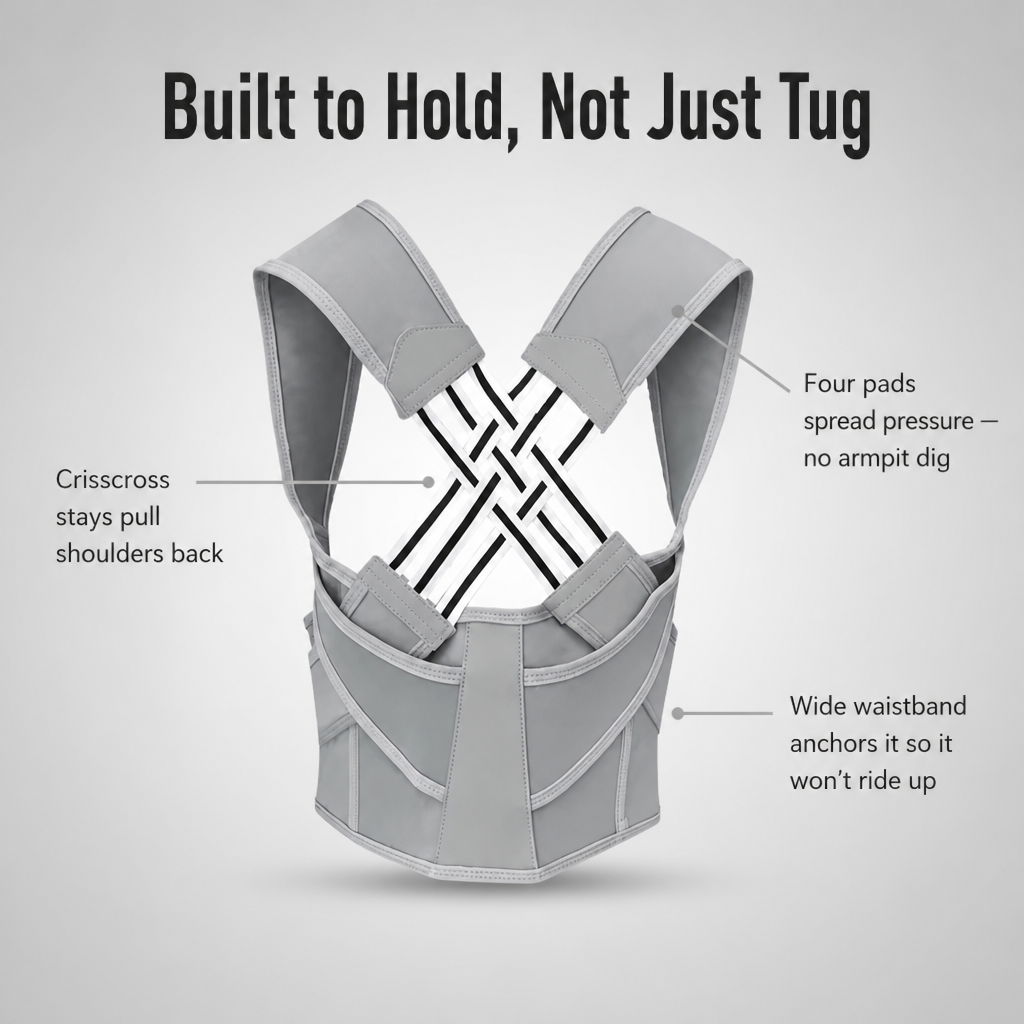 VertoLift™ — Sit and Stand Straighter Without the Armpit-Digging, Slipping Brace