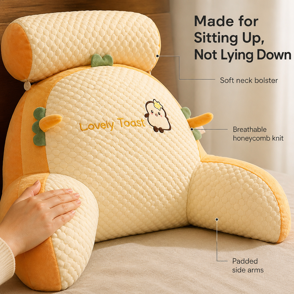 PosturaWave™ — Sit Up, Read & Lounge in Bed Without Slumping or Sore Necks