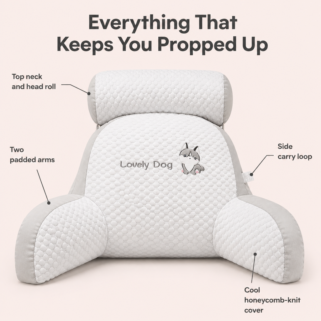 PosturaWave™ — Sit Up, Read & Lounge in Bed Without Slumping or Sore Necks