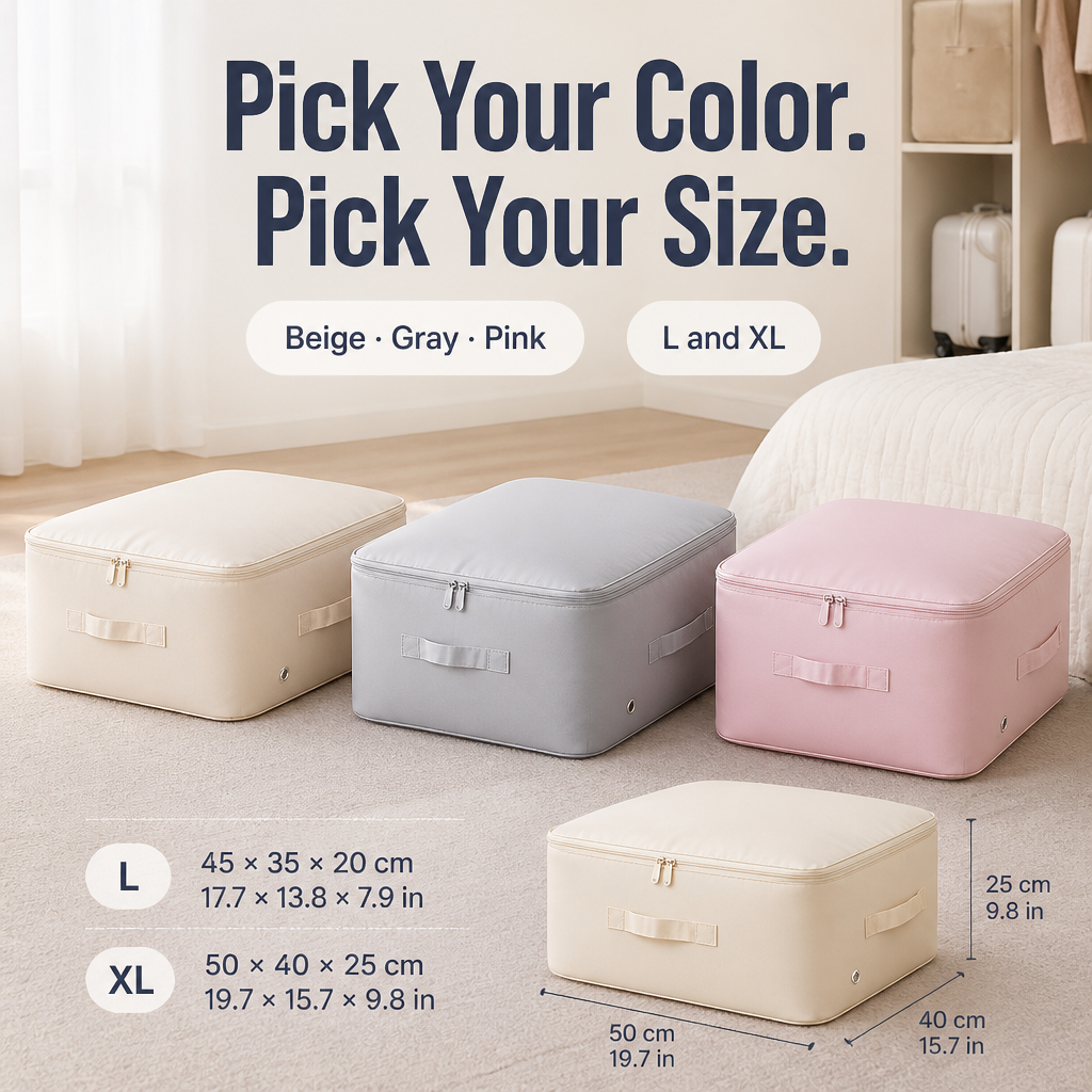 SpaceVibe™ — Press Bulky Bedding Flat and Get Your Closet Space Back