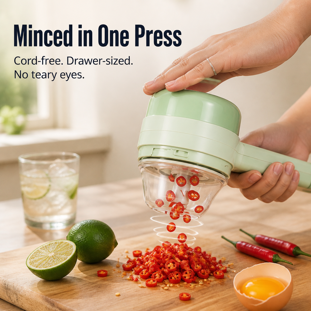 SwiftChop™ Elite — Mince, Slice & Whisk a Whole Meal's Prep in Seconds, Cord-Free