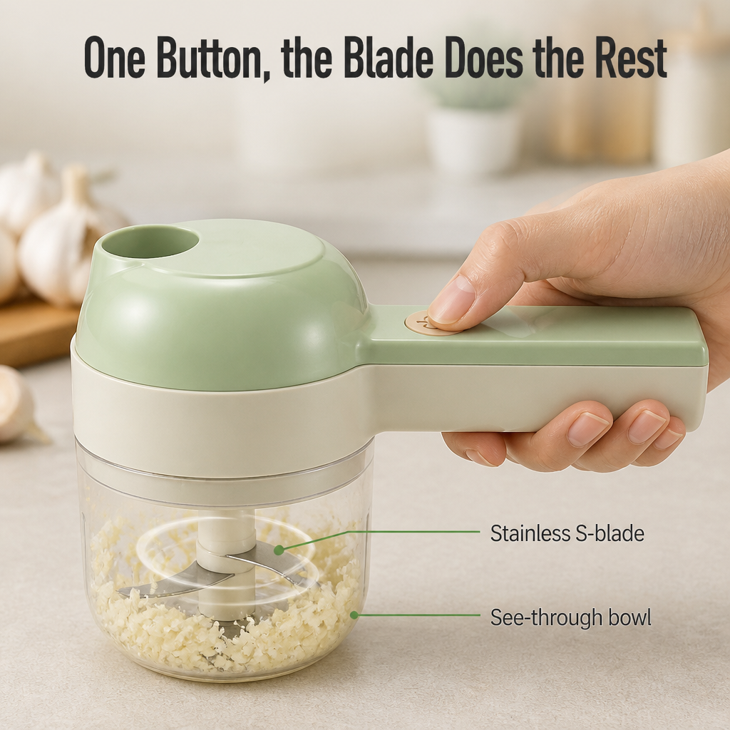 SwiftChop™ Elite — Mince, Slice & Whisk a Whole Meal's Prep in Seconds, Cord-Free