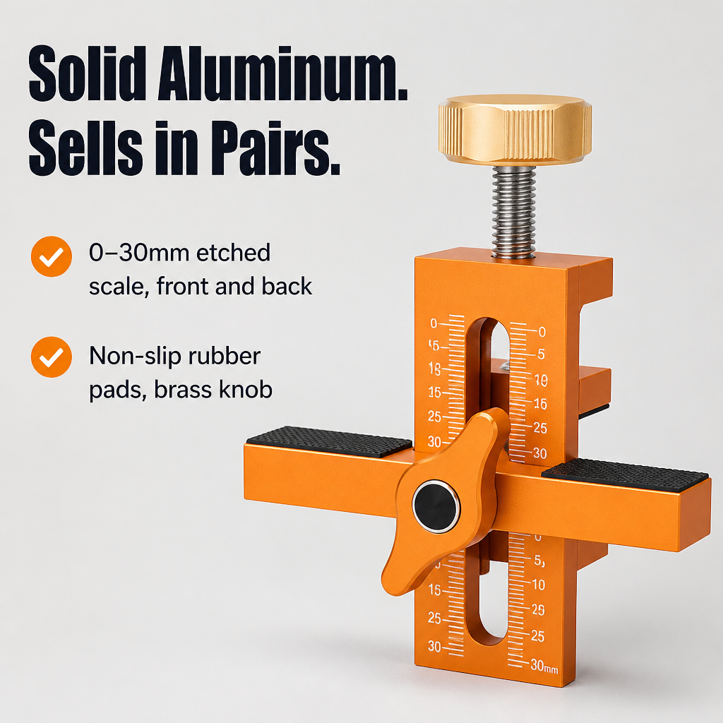TrueAlign™ — Hang Cabinet Doors Dead Level the First Time, Solo
