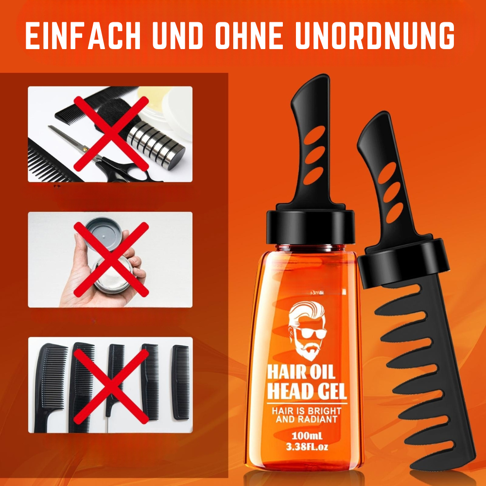 TwinGroom™ - 2-in-1 Hair Gel with Comb