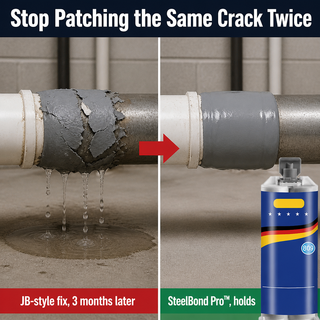 SteelBond Pro™ — Patch Cracked Metal in 60 Minutes Without Welding Gear