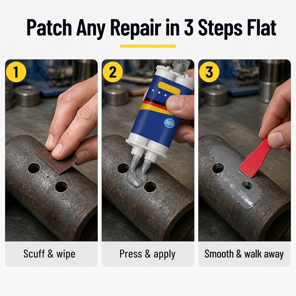SteelBond Pro™ — Patch Cracked Metal in 60 Minutes Without Welding Gear