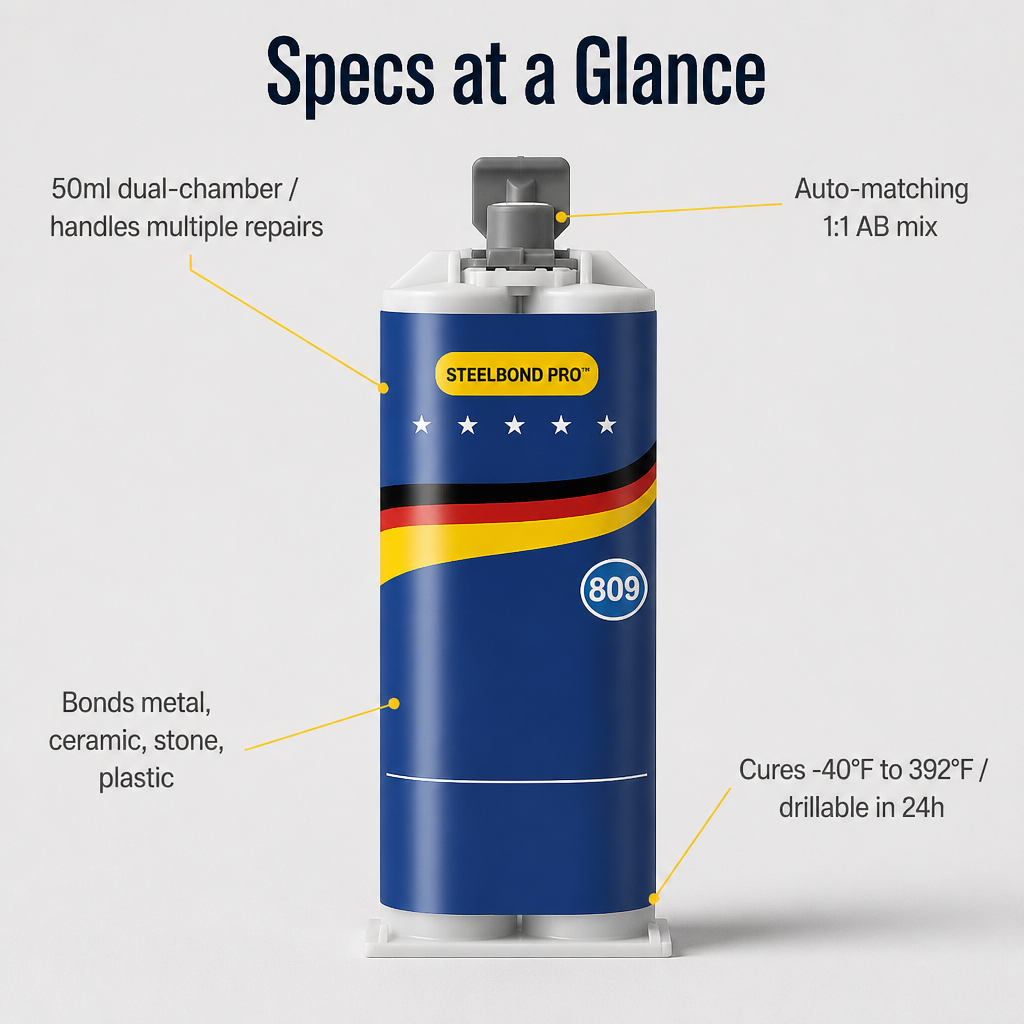 SteelBond Pro™ — Patch Cracked Metal in 60 Minutes Without Welding Gear