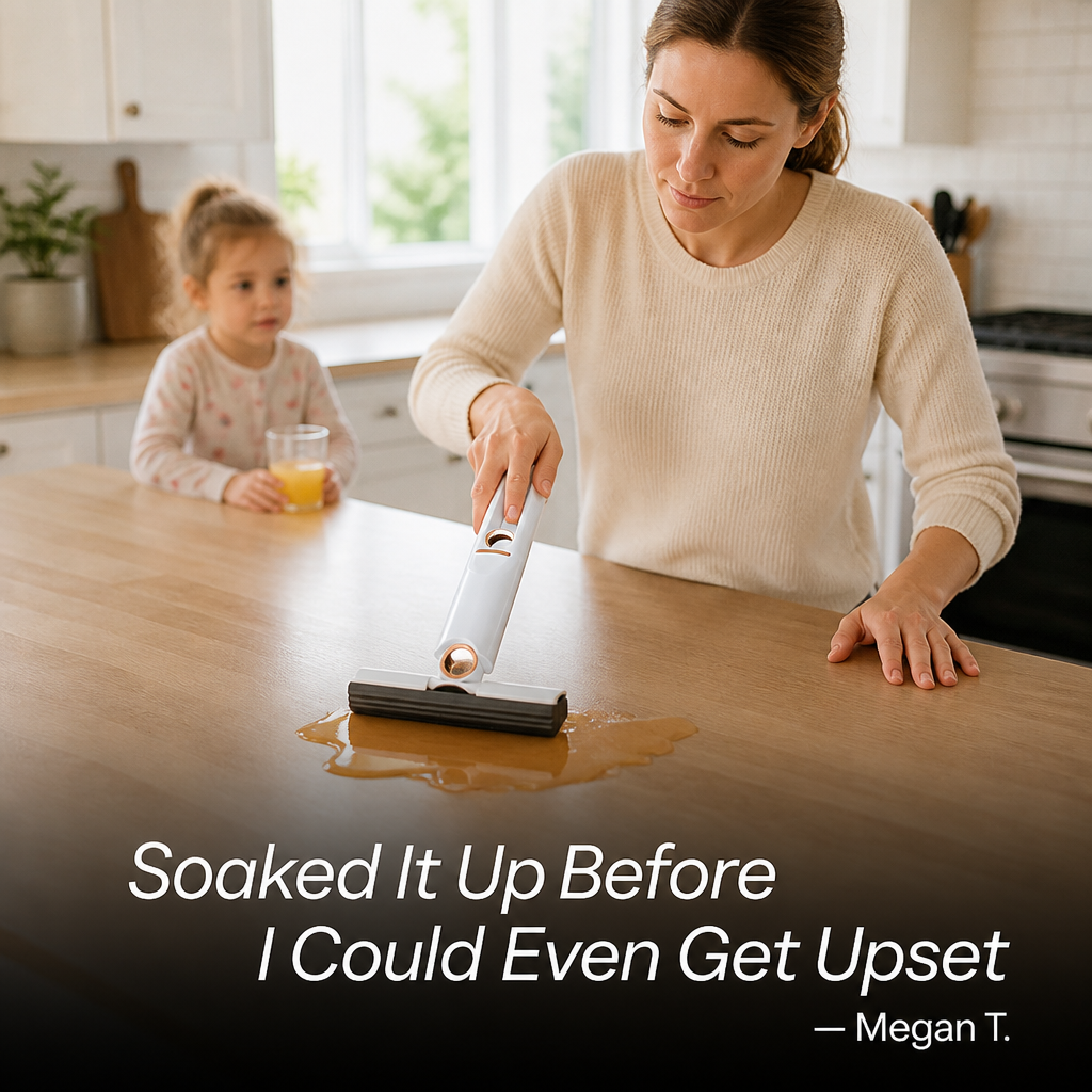 SwiftSwipe™ — Wipe Up Spills And Wring It Dry With One Hand