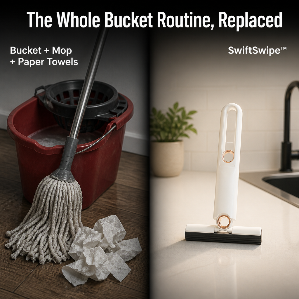 SwiftSwipe™ — Wipe Up Spills And Wring It Dry With One Hand