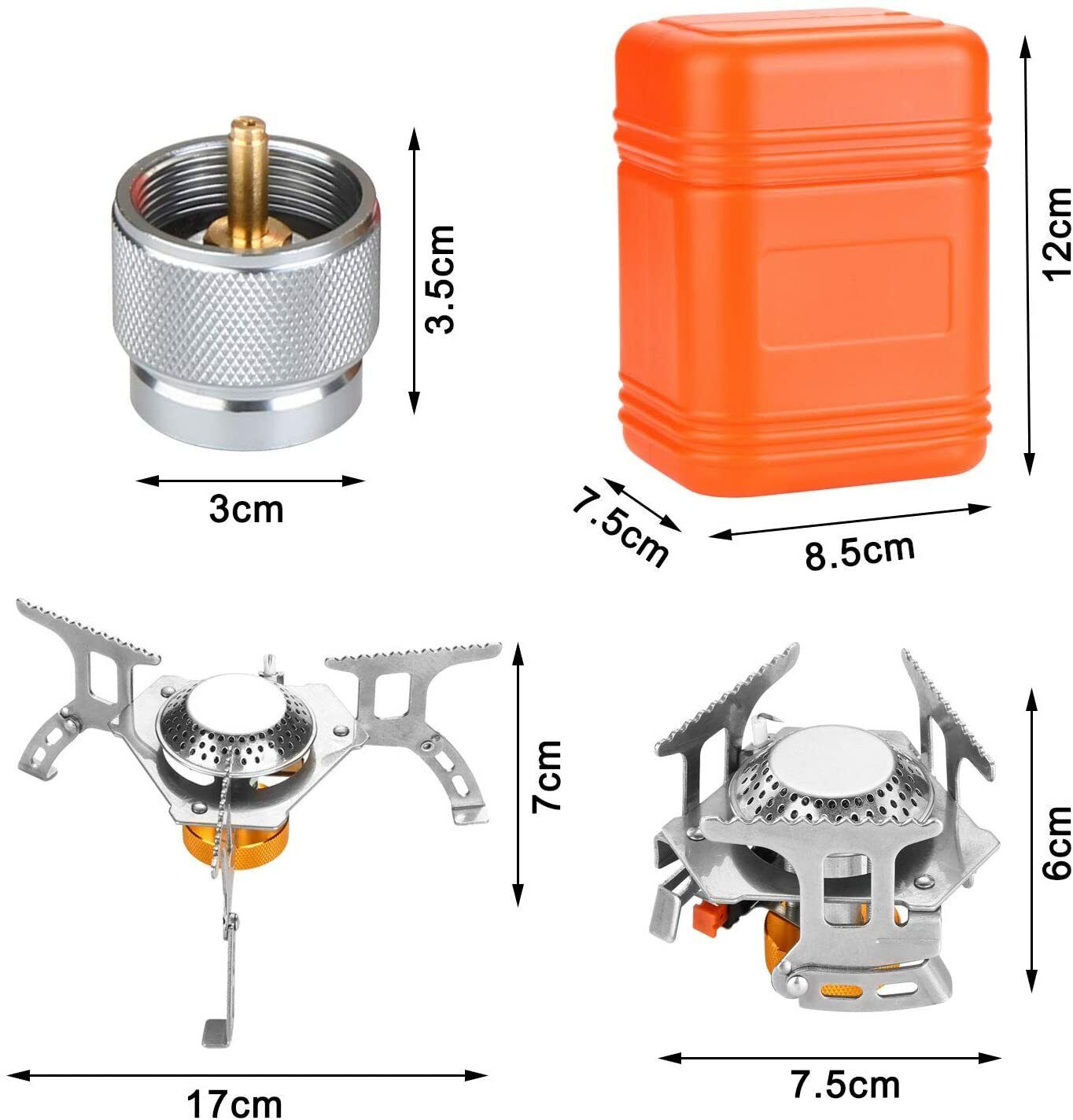 Portable Gas Stove 3700W for Camping with Piezo Ignition – Ultralight