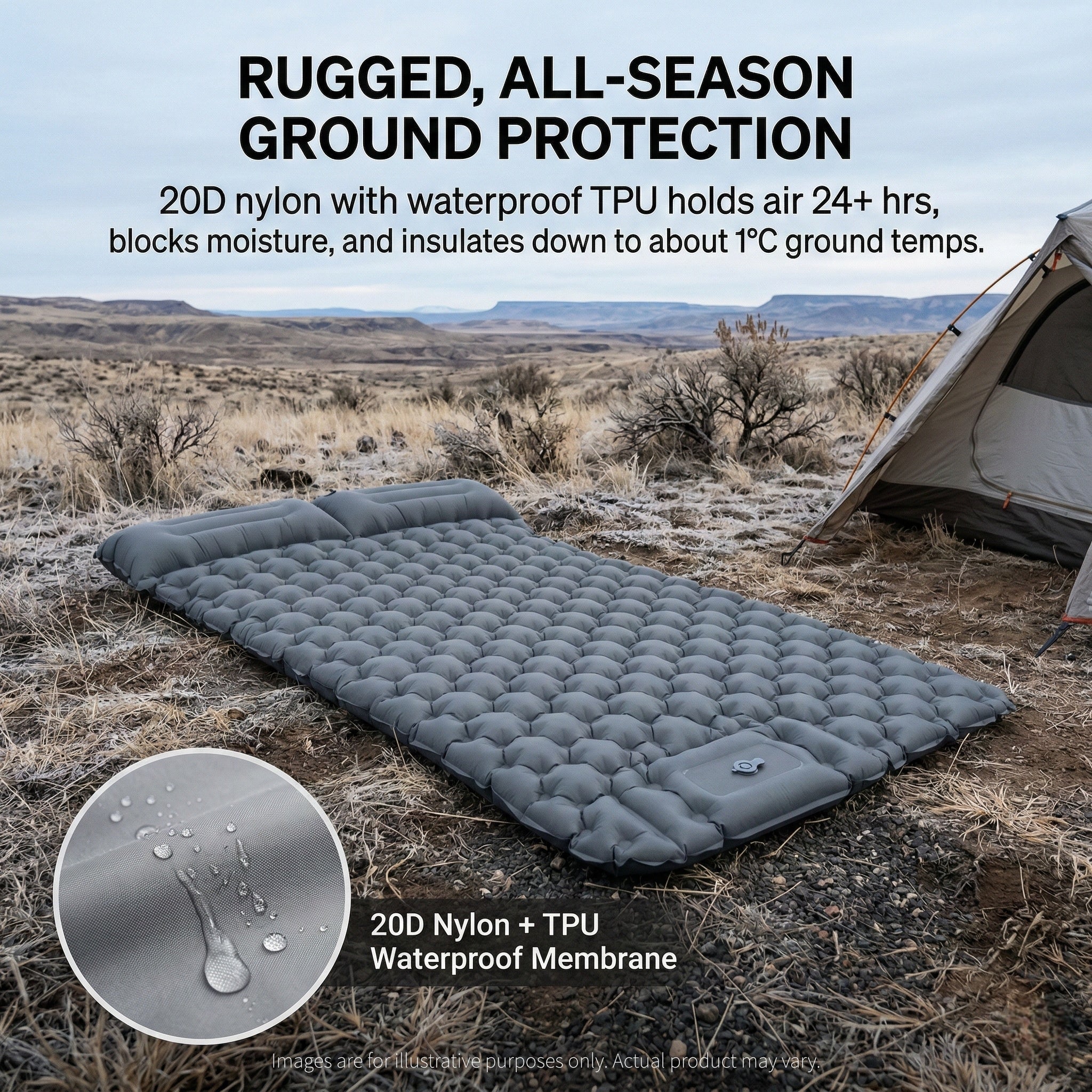 Lightweight Air Mattress for Camping - Quick Inflate Design
