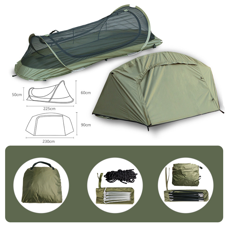 Instant Pop-Up Bivy Tent for Solo Camping Setup