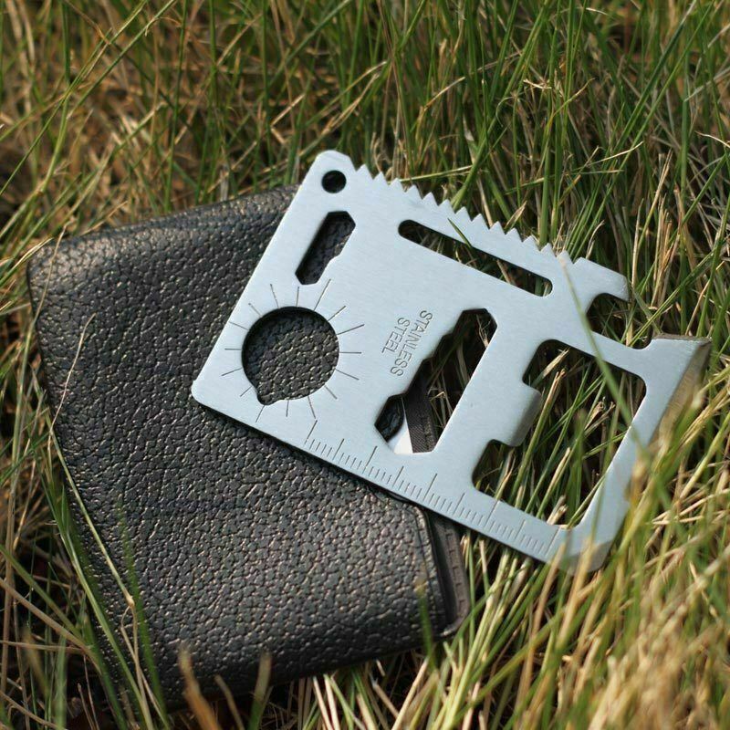 Multi-Tool Credit Card Survival Tool with 11 Functions