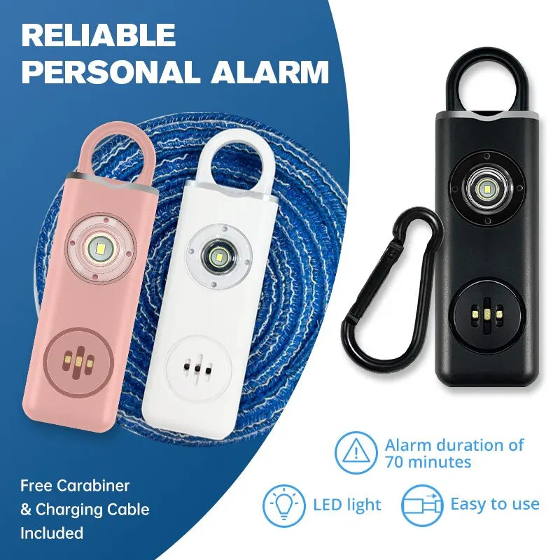 Rechargeable Keychain Safety Alarm – 130dB Personal Alert Device
