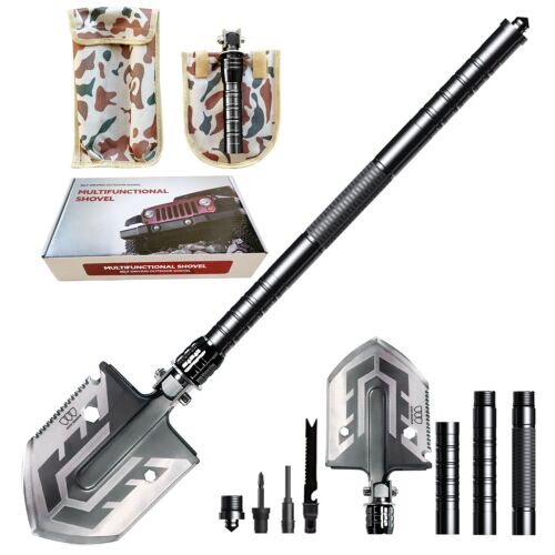 Folding Shovel for Outdoor Adventures - 19 Functions in One Tool