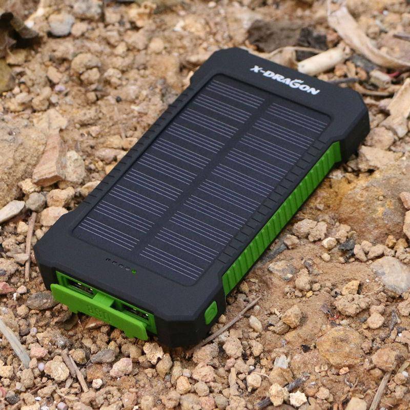 Solar Charger Power Bank 20000mAh with Built-in Flashlight
