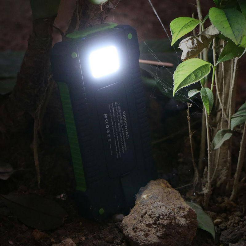 Solar Charger Power Bank 20000mAh with Built-in Flashlight