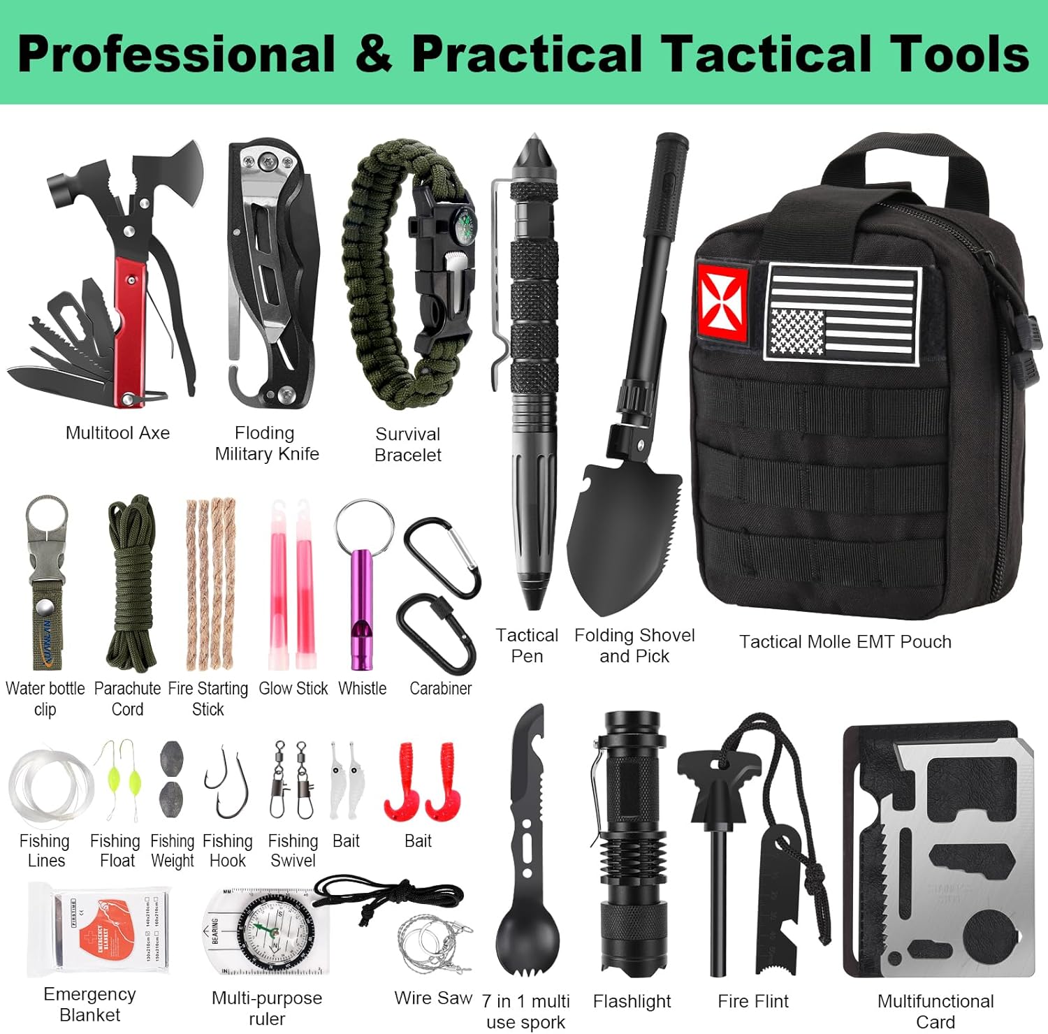 First Aid Kit IFAK for Tactical Survival – 256 Pieces