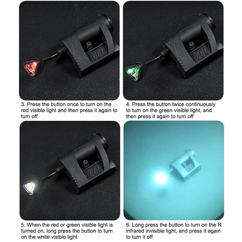 LED Helmet Light with Mount – 3 Lighting Modes