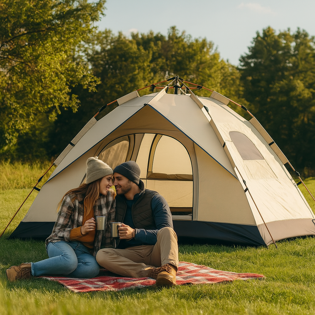 Portable Waterproof Camping Tent for 4 People - Automatic Pop-Up