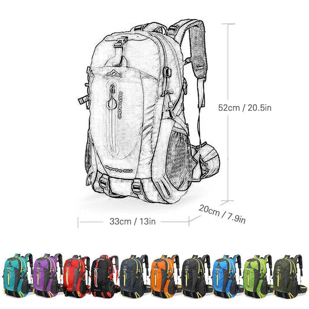 Outdoor Travel Backpack 40L - Water-Resistant Design