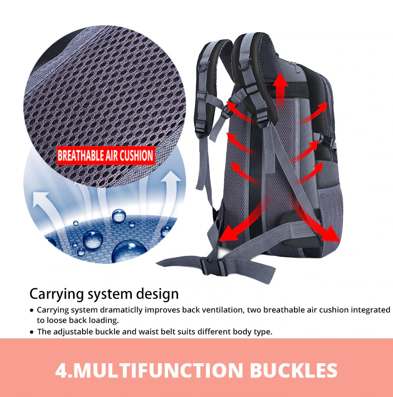 Waterproof 40L Backpack for Hiking and Travel