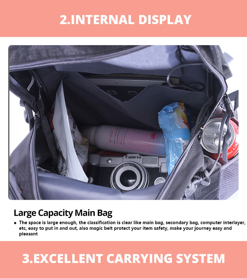 Waterproof 40L Backpack for Hiking and Travel