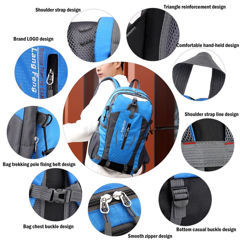 Waterproof 40L Backpack for Hiking and Travel