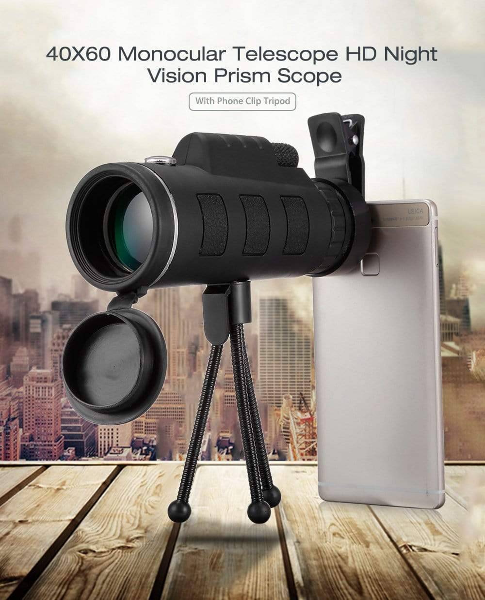 Monocular Telescope with Dual Focus - 40x60 Magnification